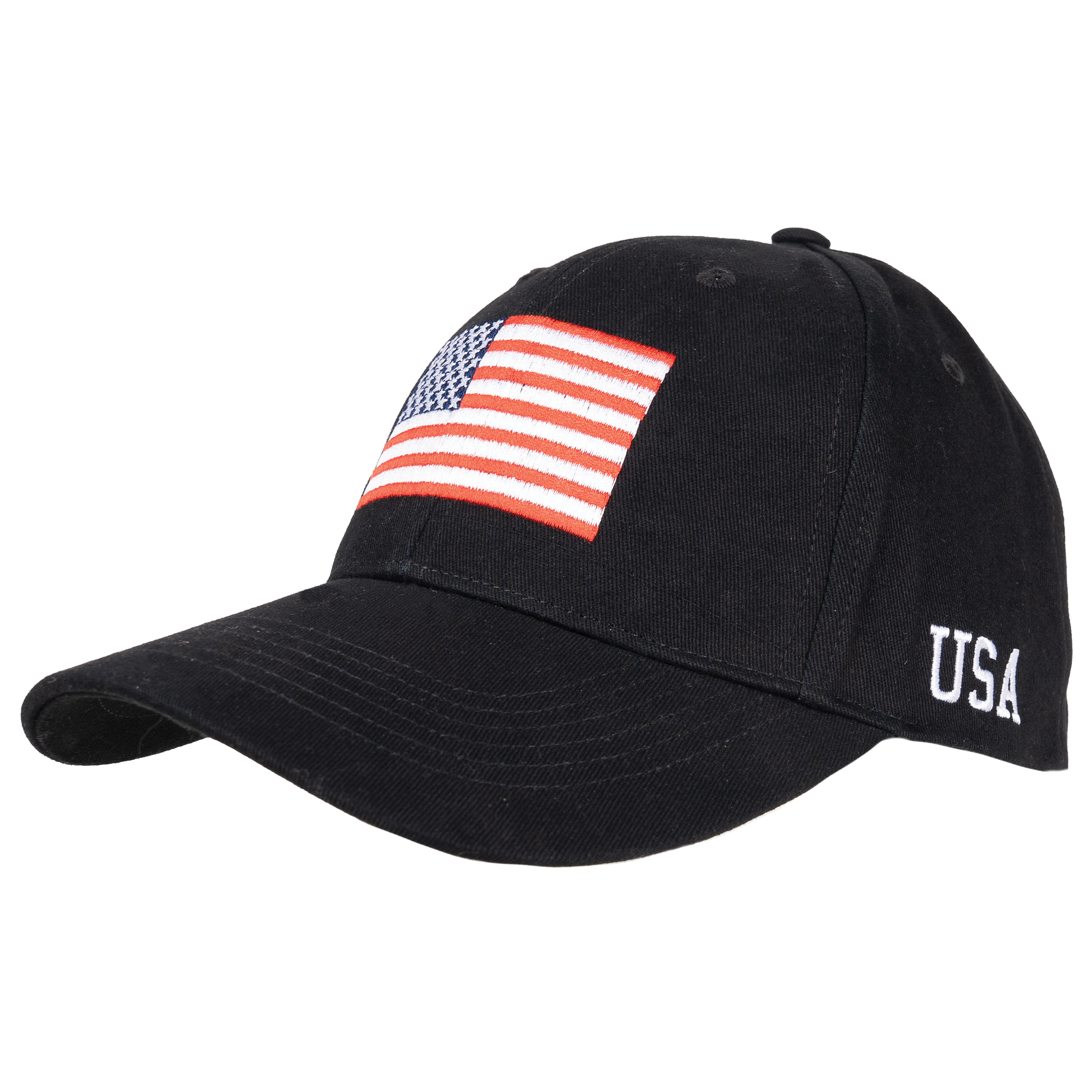 Rothco Usa Flag Low Profile Cap - Black