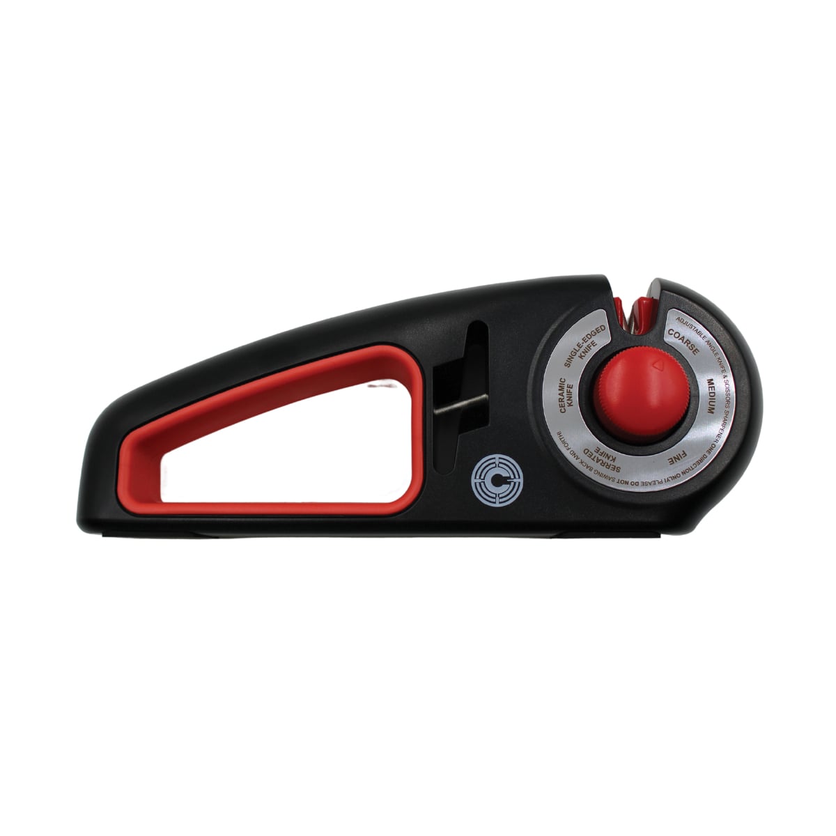 Camp Co Adjustable Knife Sharpener Black Red - Versatile for Precise Edge Maintenance - CBG-KS-1