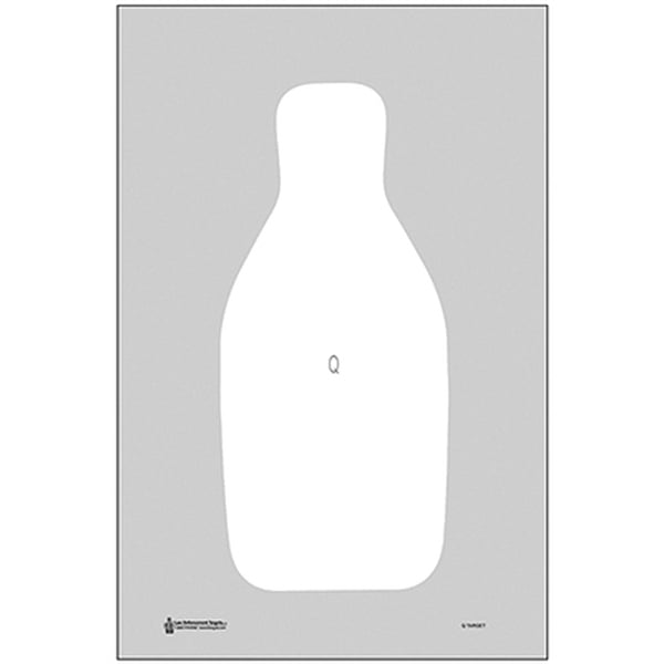 Action Target Standard FBI/DEA Q Target, Bright White/Gray