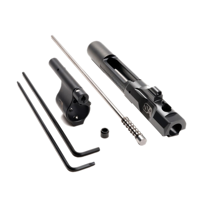 Superlative Arms Carbine-Length Piston System w/Solid Set Screw Gas Block 0.75" x 1", Black