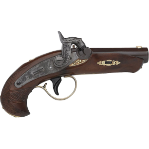 Pedersoli Philadelphia Derringer Percussion Muzzleloading Pistol 45 Caliber 3" Browned Barrel Walnut Stock