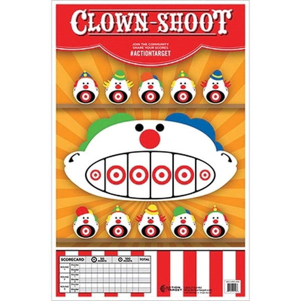 Action Target Clown Shoot Target 23" x 35"