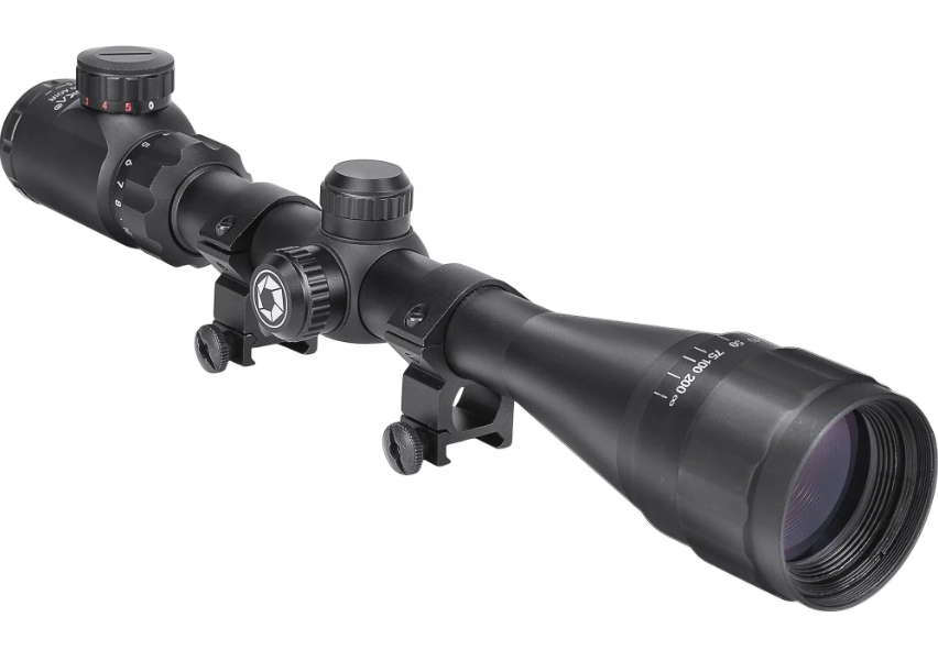 Barska 4-16x40mm Varmint AO IR Mil-Dot Rifle Scope with Rings - AC13568