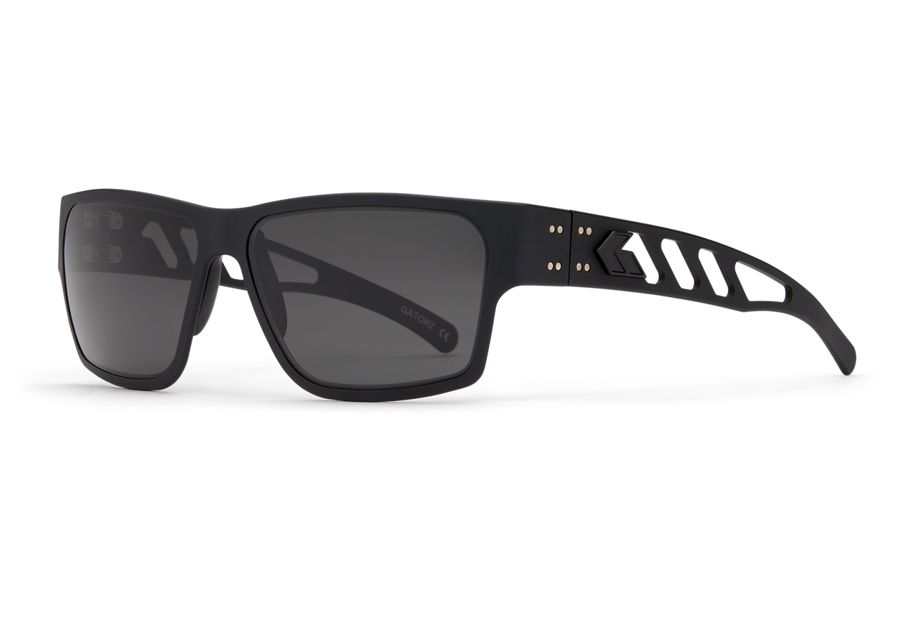 Gatorz Eyewear Delta M4 Polarized Smoke Polarized Black w/ Black Logo