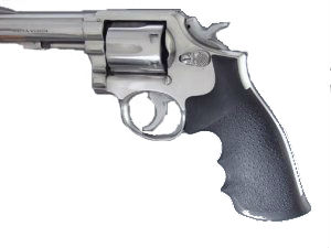 Hogue Mono Grips S&W K,L Frame Square Butt Black Rubber 10000