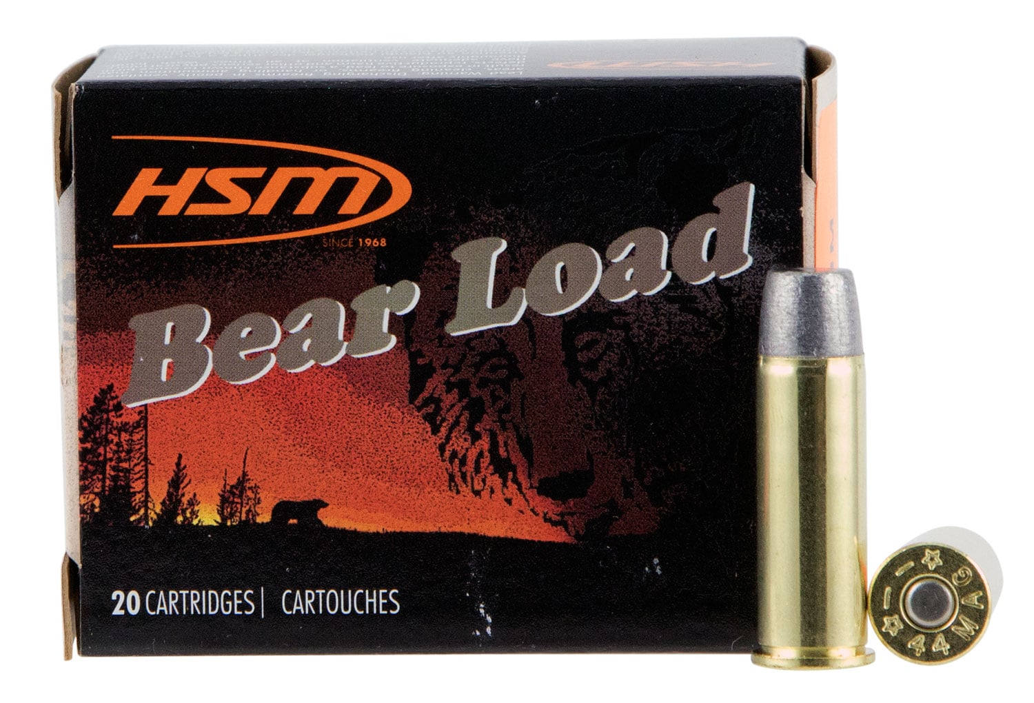 HSM Ammunition Bear Load 305 gr Hard Lead Wide Flat Nose - Gas Check .44 Mag Ammo, 20/box - HSM-44M-15-N-20