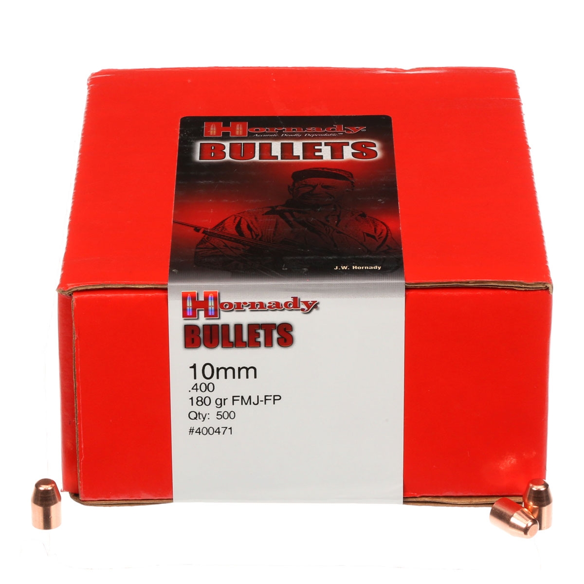 Hornady 10MM (.400) FMJ-FP Bullets - 180gr - 500ct - 400471