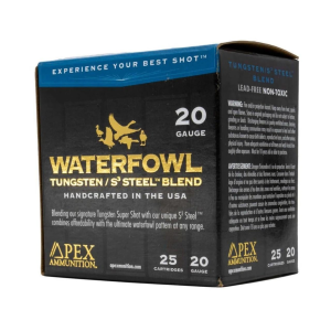 Apex-Ammunition Apex Ammunition Waterfowl TSS & Steel Shotshells 20ga 3" 1-1/8oz #7.5 & #4 25/ct