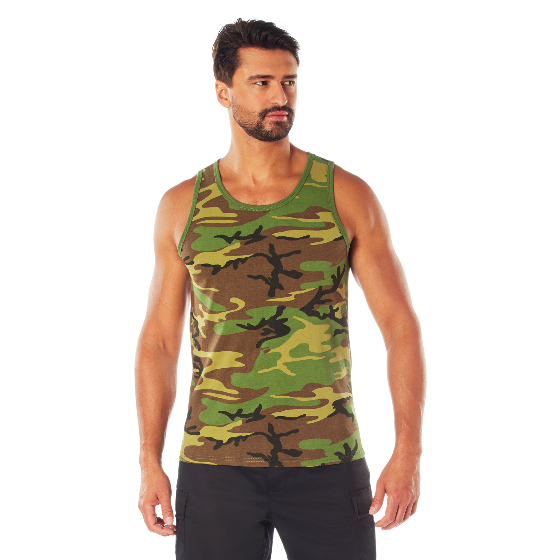 Rothco Camo Tank Top - Woodland Camo, X-Large