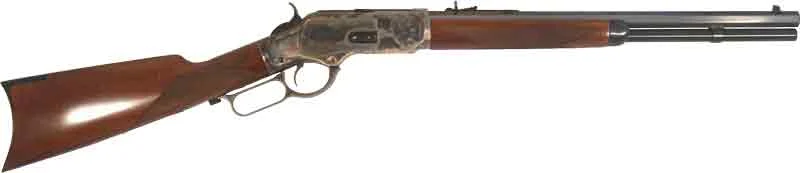 CIMARRON 1873 SADDLE RIFLE – 45LC 18″ CC/BLUED WALNUT