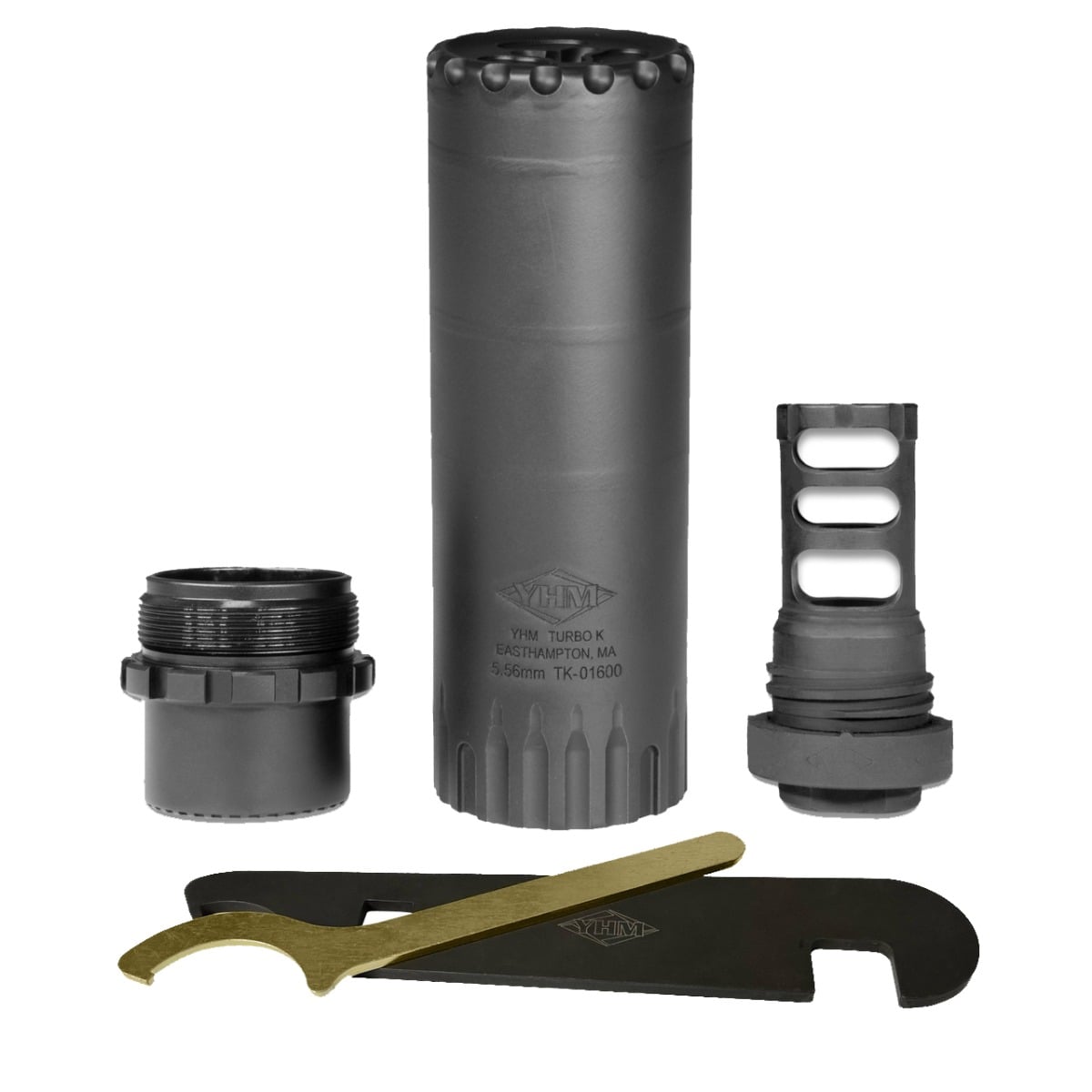 YHM Turbo K-RB 556mm Rifle Suppressor with Muzzle Brake