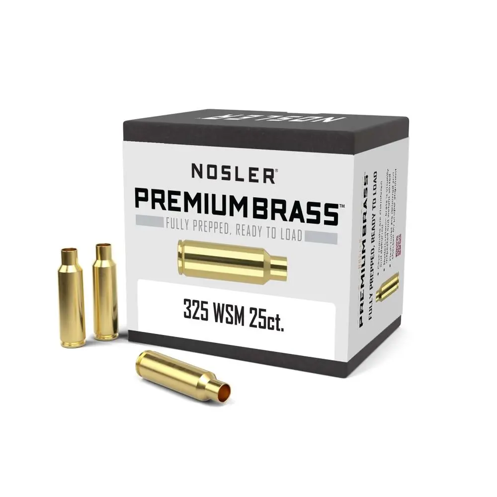 Nosler Unprimed Brass Rifle Cartridge Cases .325 WSM 25/ct