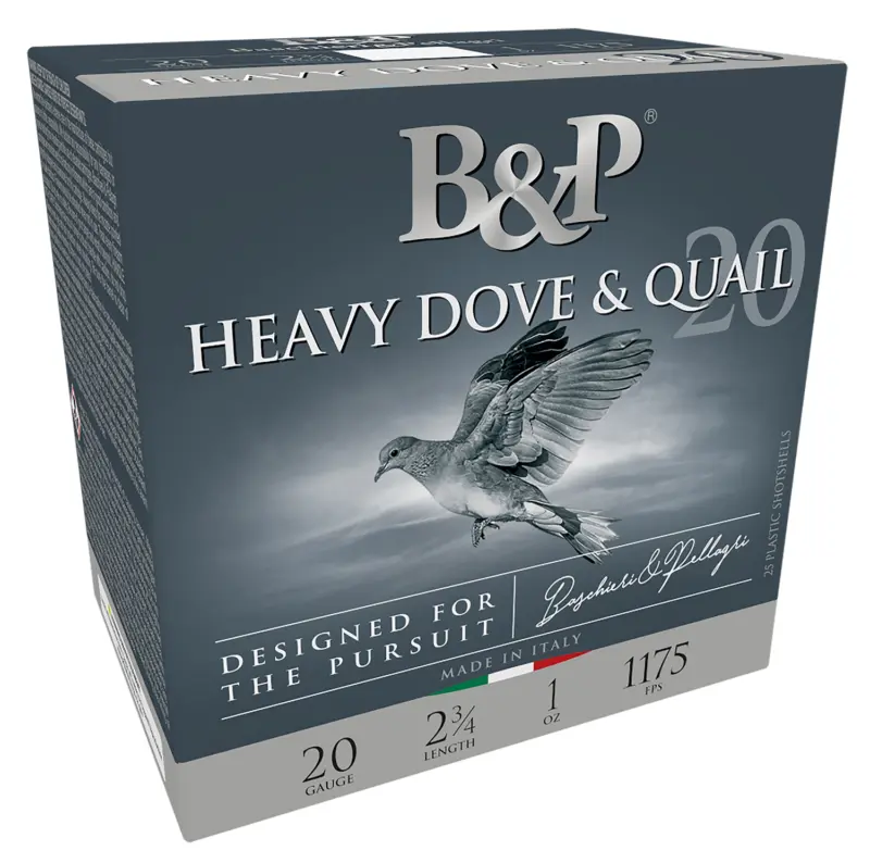 B Ammunition 20BD8 Heavy Dove Quail 20Gauge 2.75" 1oz 8Shot 25 Per Box/10 Case