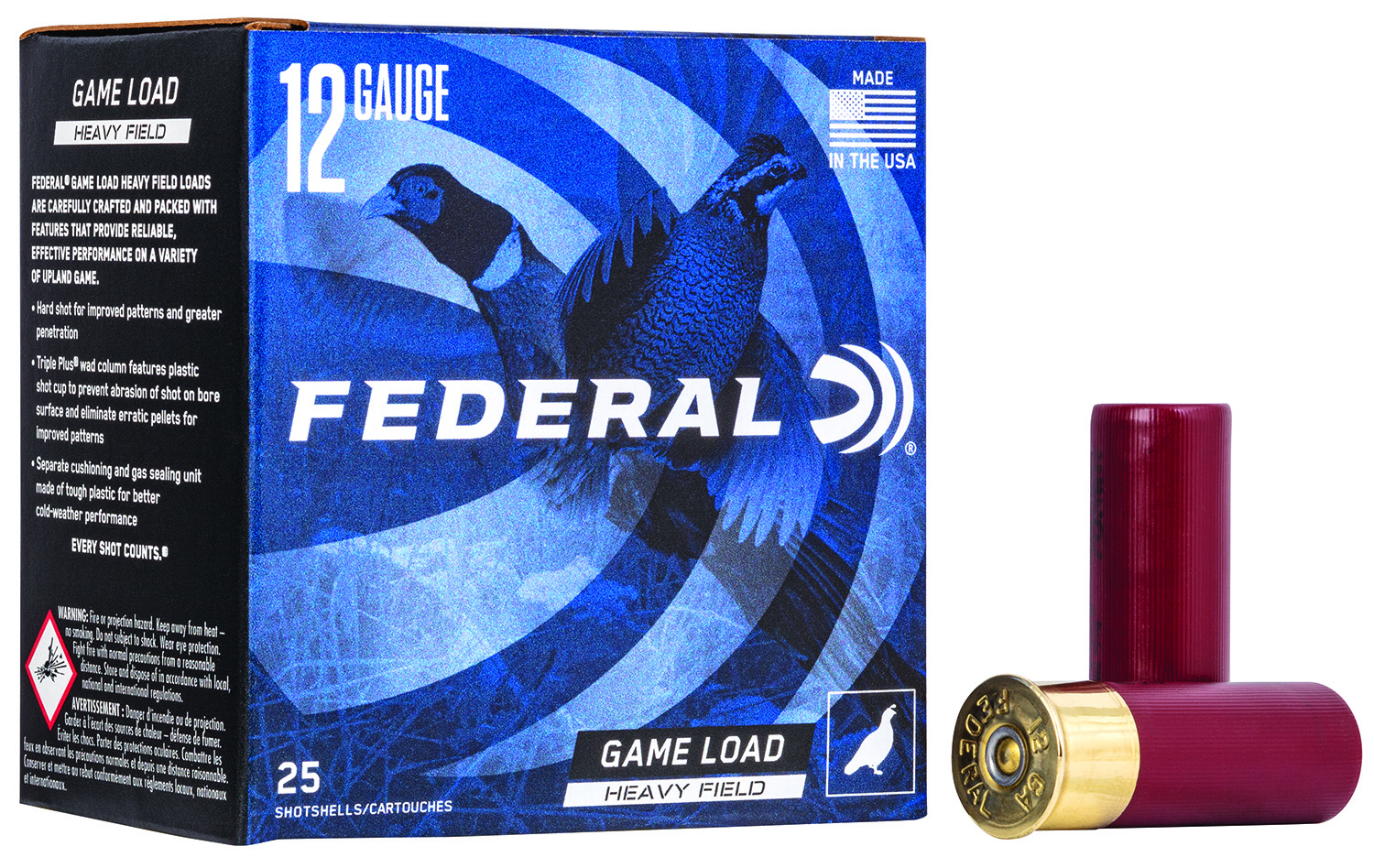 Federal Game-Shok Heavy Field Load 12 ga. 2.75 in. 1 1/4 oz. 4 Shot 25 rd. - No Credit Card Fees - Low, flat rate shipping