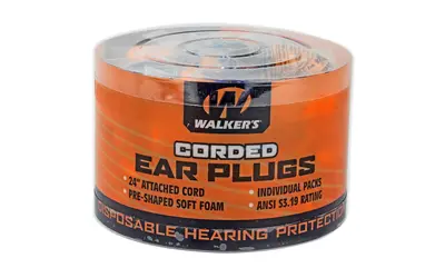 WALKER'S FOAM EAR CRDED PLUGS 50PK