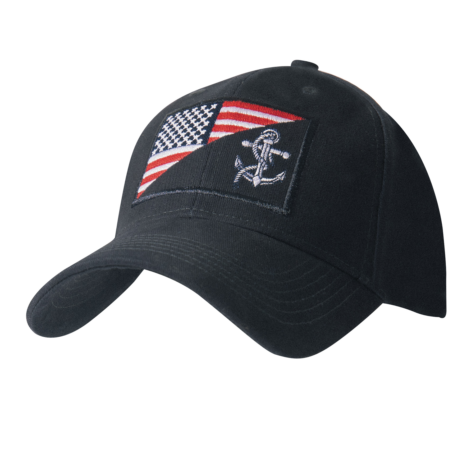 Rothco Us Navy Anchor - Flag Low Profile Cap, Navy Blue