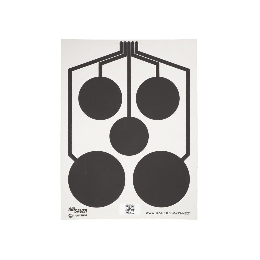Sig Sauer T300 Multi Zone 5-Circle Target, Black/White