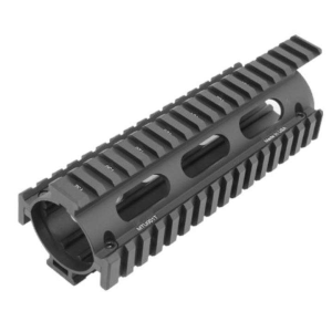 UTG Pro MTU001T Pro Quad Rail Carbine With Extension AR-15 Black Hardcoat Anodized Aluminum Picatinny