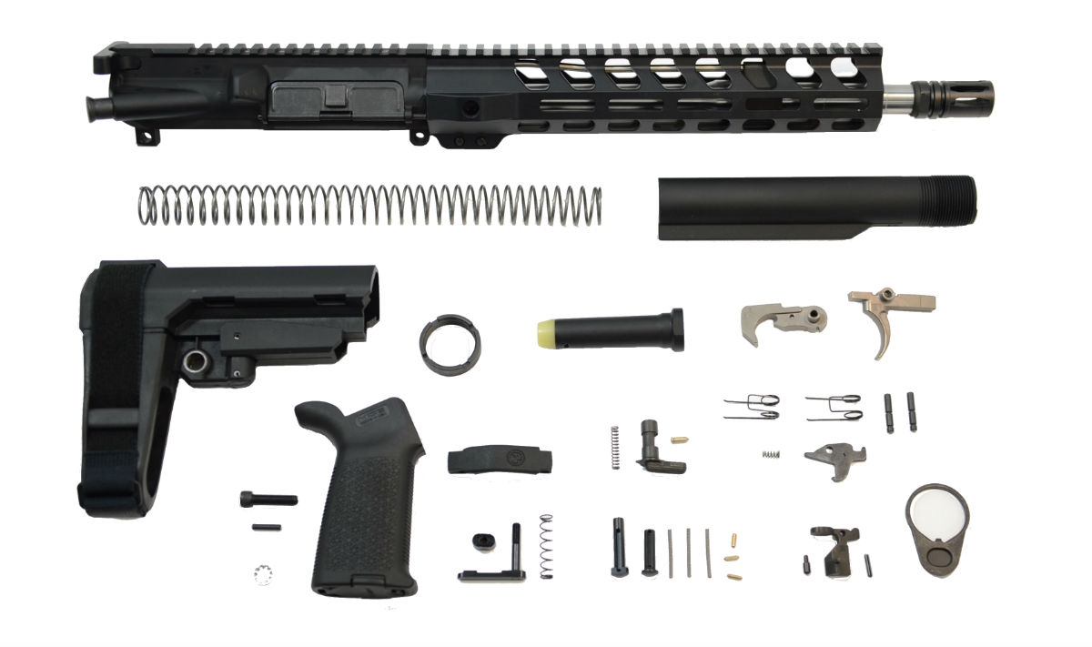 PSA 12" Carbine-Length 6.5 Grendel 1/8 Stainless Steel 10" Lightweight M-Lok MOE EPT SBA3 Pistol Kit - 5165449011