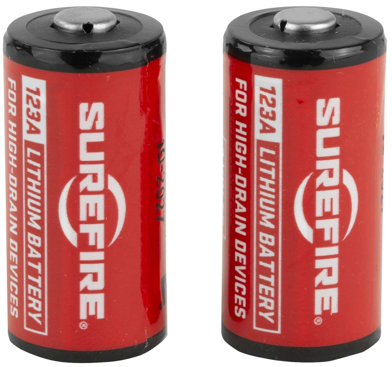 SureFire SF2CB 123A Batteries Red/Black 3.0 Volts 1,500 mAh (2) Single Pack
