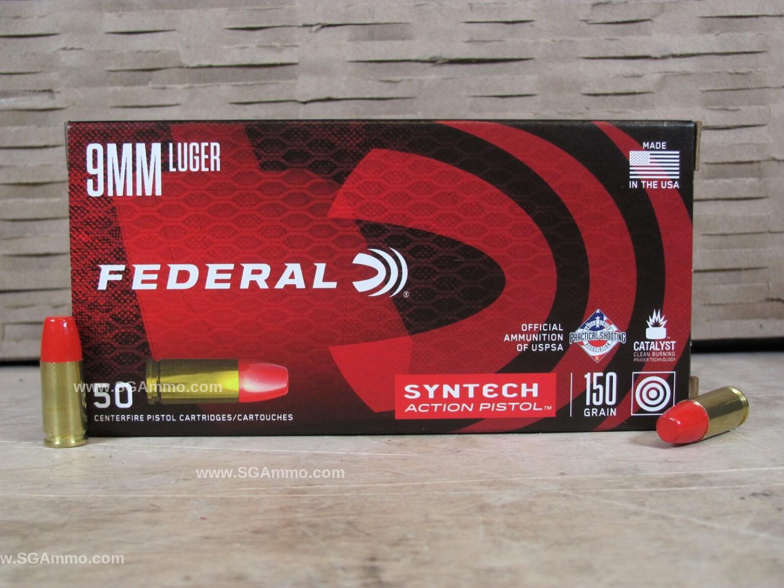 1000 Rounds – 9mm Luger Subsonic 150 Grain TSJ Federal American Eagle Syntech Ammo – AE9SJAP1