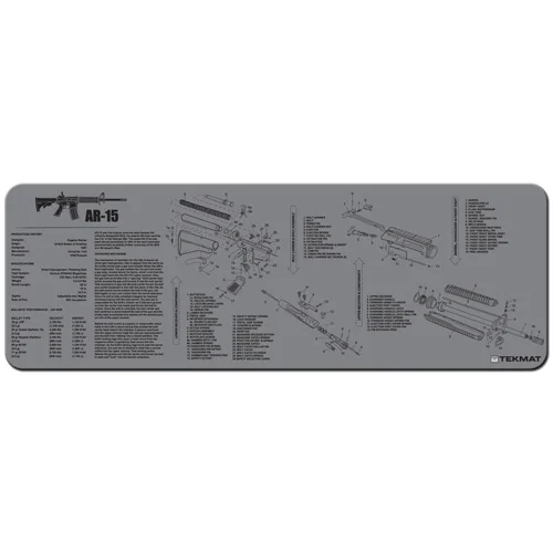 AR-15 CLEANING MAT - 12" X 36" - GREY