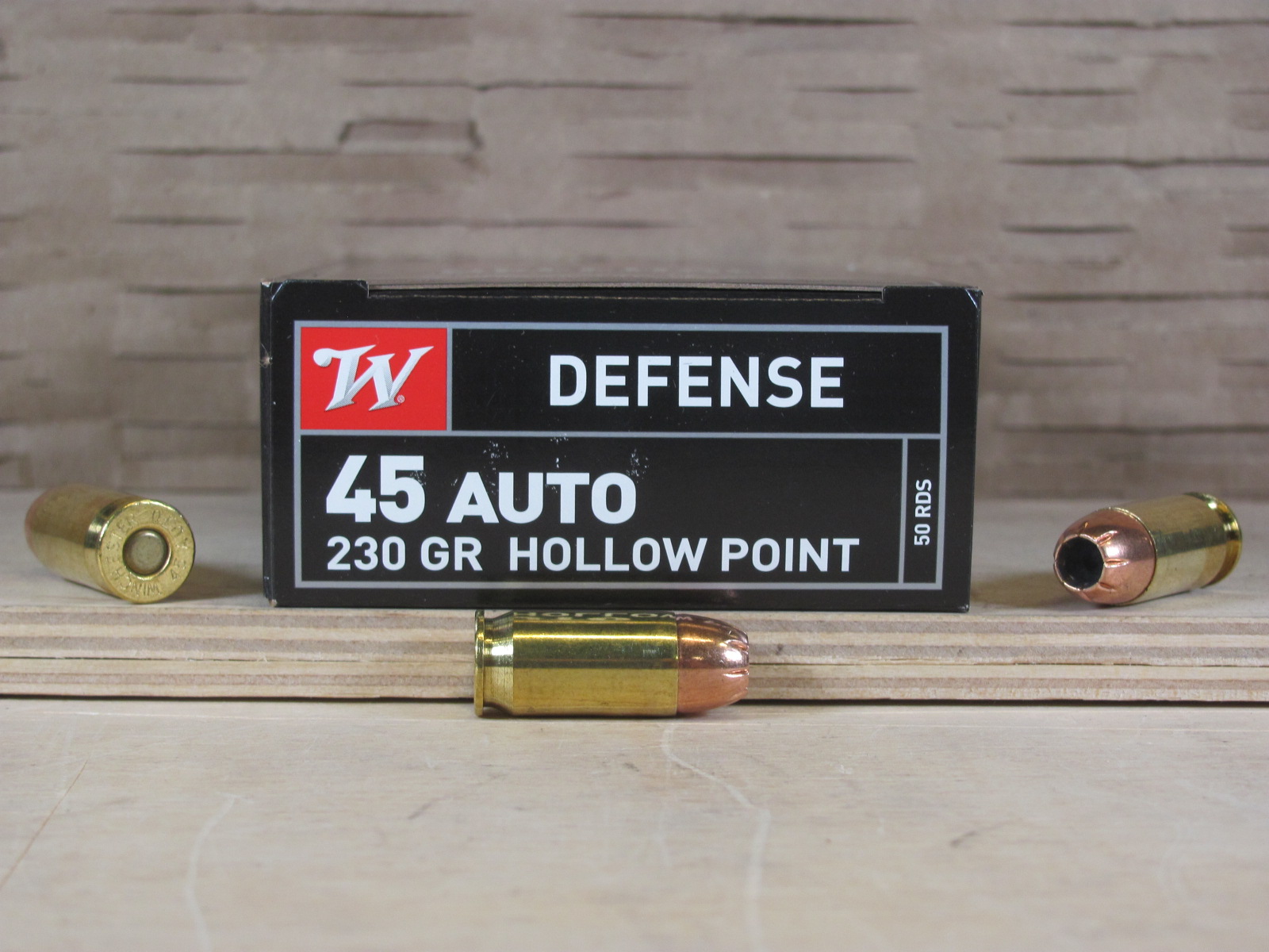500 Round Case – 45 Auto 230 Grain Jacketed Hollow Point Winchester Ammo – USA45JHP