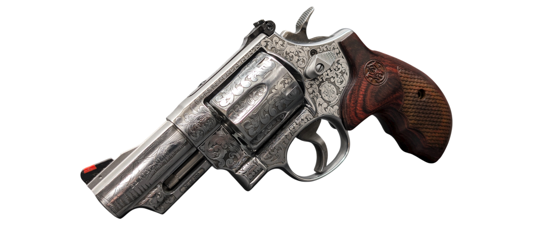 Smith & Wesson Model 629 Deluxe STS Limited Edition Engraved Alaskan Grizzly 44Mag 3" 6rd, Stainless/Wood