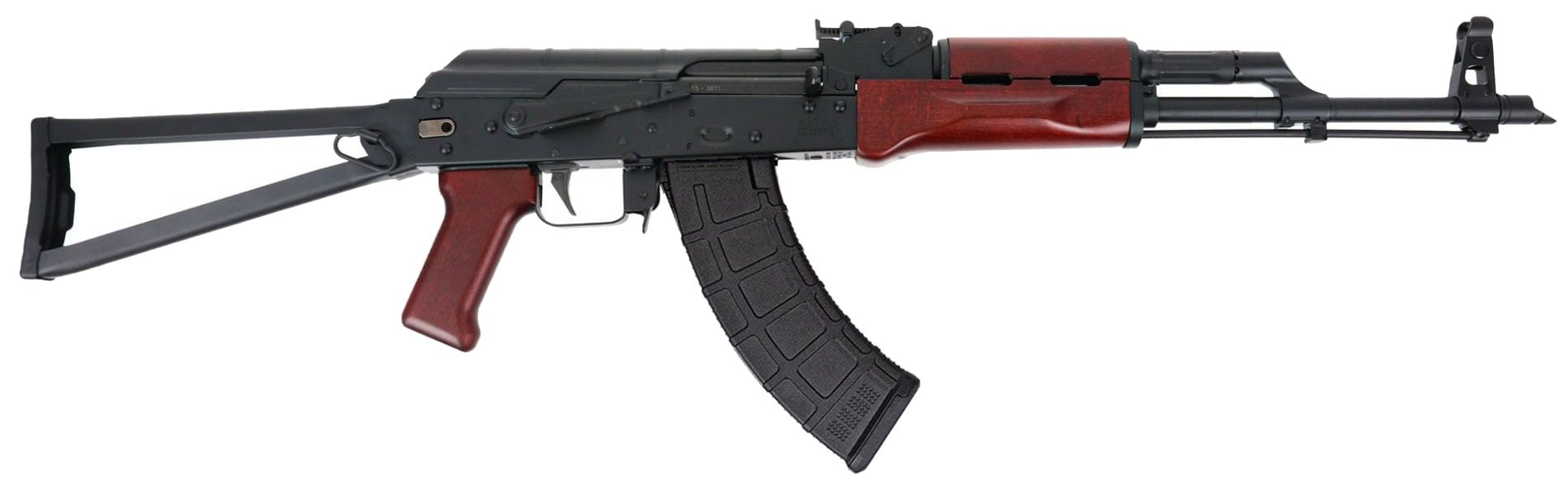 PSAK-47 GF5 Triangle Side Folding Rifle, Redwood