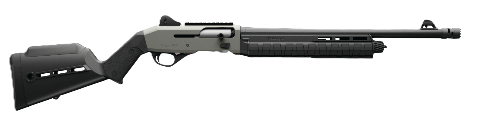 Stoeger M3000 Tactical Semi-Auto 12ga 18.5" 4rd Shotgun, Tungsten - 36072