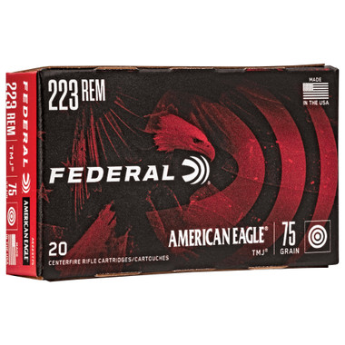Federal American Eagle 223 Rem 75Gr Total Metal Jacket