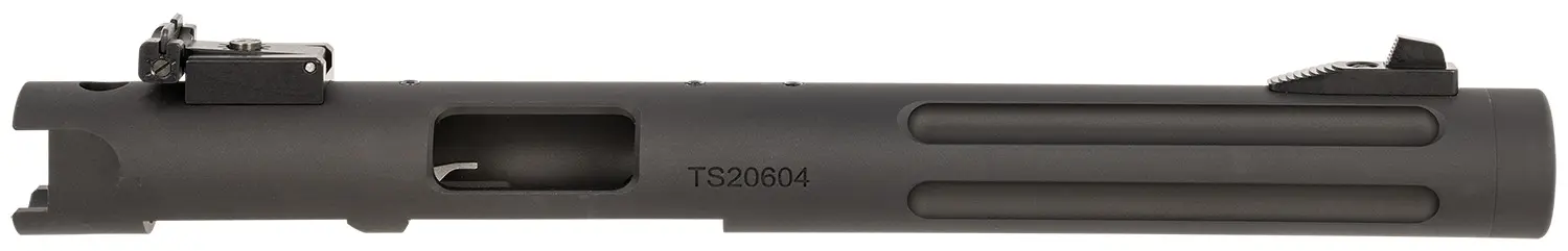 Tactical Solutions PL6TEMBRF Pac-Lite Barrel Receiver 22 LR 6" Fluted Threaded Black Anodized Chrome Moly Steel, Fits Ruger 22/45/Mark I/II/III