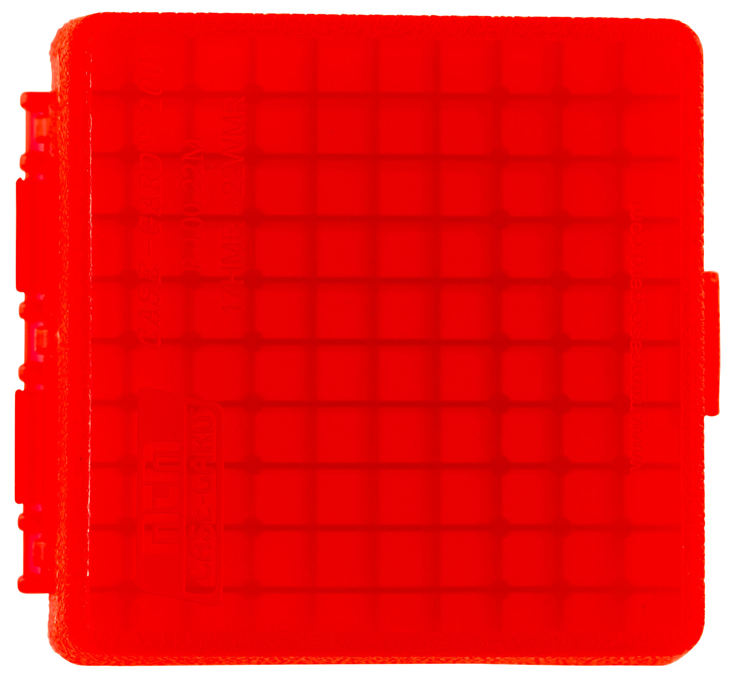 MTM Case Gard P-100 .22 Mag/.17 HMR 100 Round Flip-Top Ammo Box, Clear Red - P10022M29
