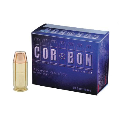 CorBon Self Defense 45 ACP +P Ammo 185 Grain JHP, 20 rds/box - 45185