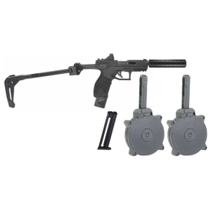Taurus TX22 with Brace, 22 LR, 4.6 Threaded Barrel, Black, Pistol w/ Green Dot & Magazine Drumset Bundle