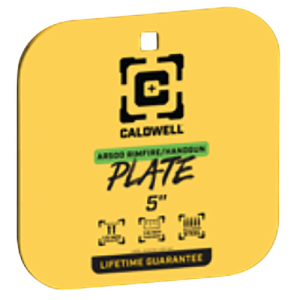 CALDWELL 5 Rimfire/Handgun Yellow AR500 Steel Gong 1/4"