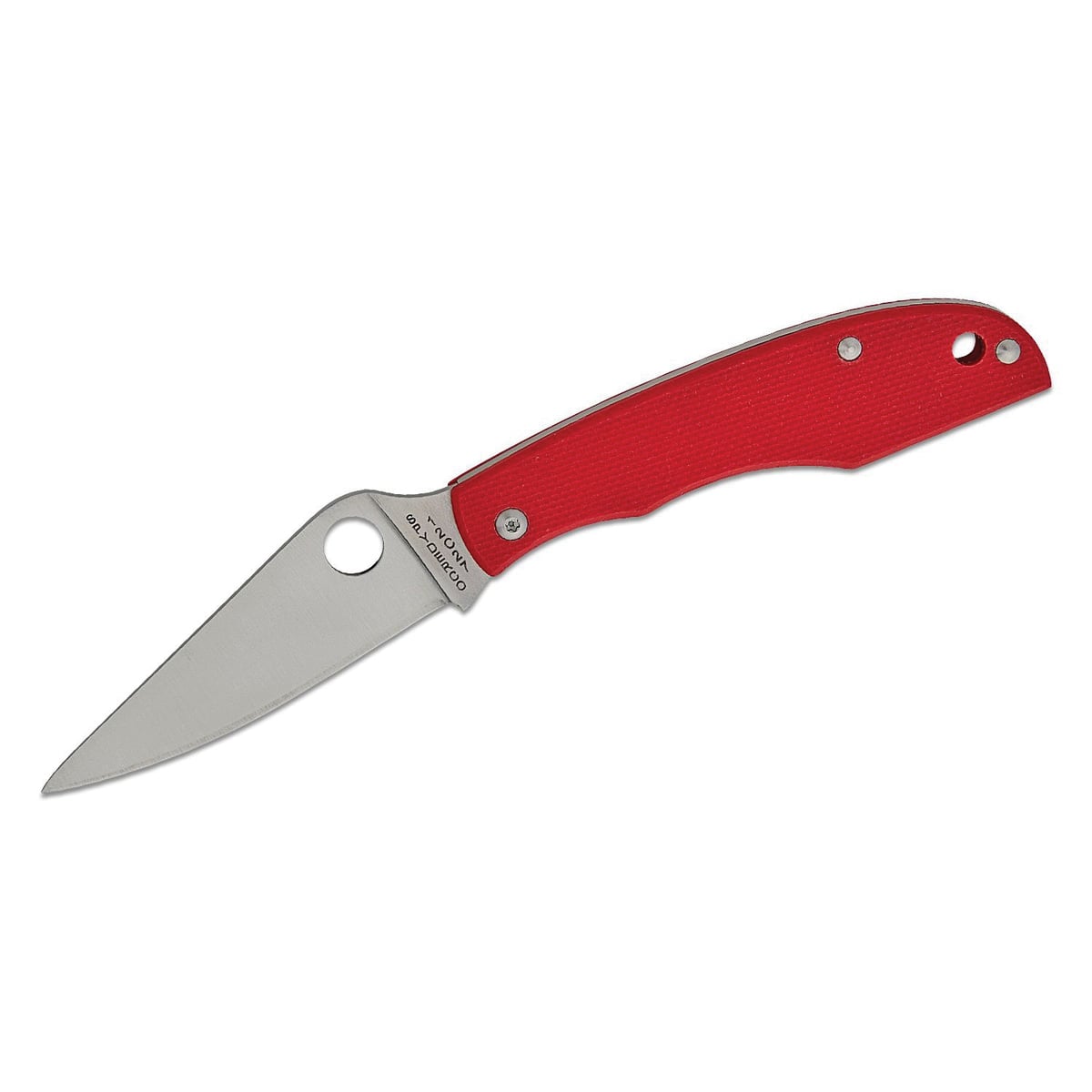 Spyderco Grasshopper Slipjoint Clip Point Knife, Red - C138GRDP