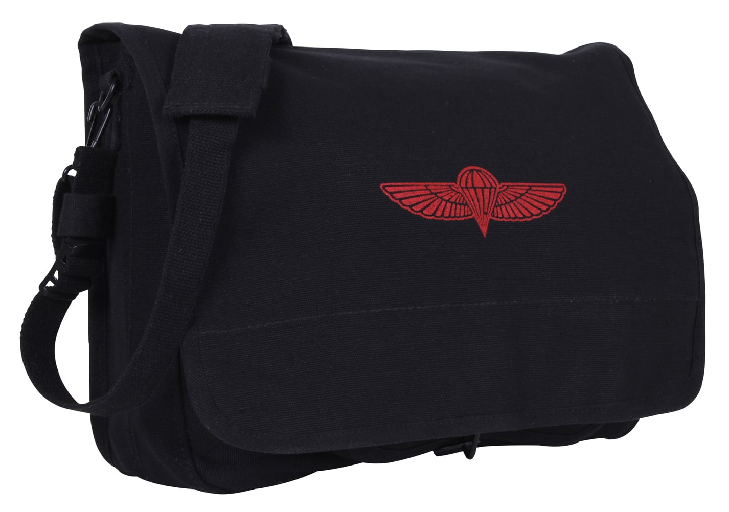 Rothco Canvas Paratrooper Messenger Bag - Black