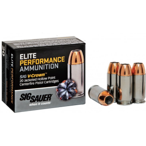 Sig Sauer E45AP120 Elite Performance 45 ACP 200 GR Jacketed Hollow Point - 20rd Box