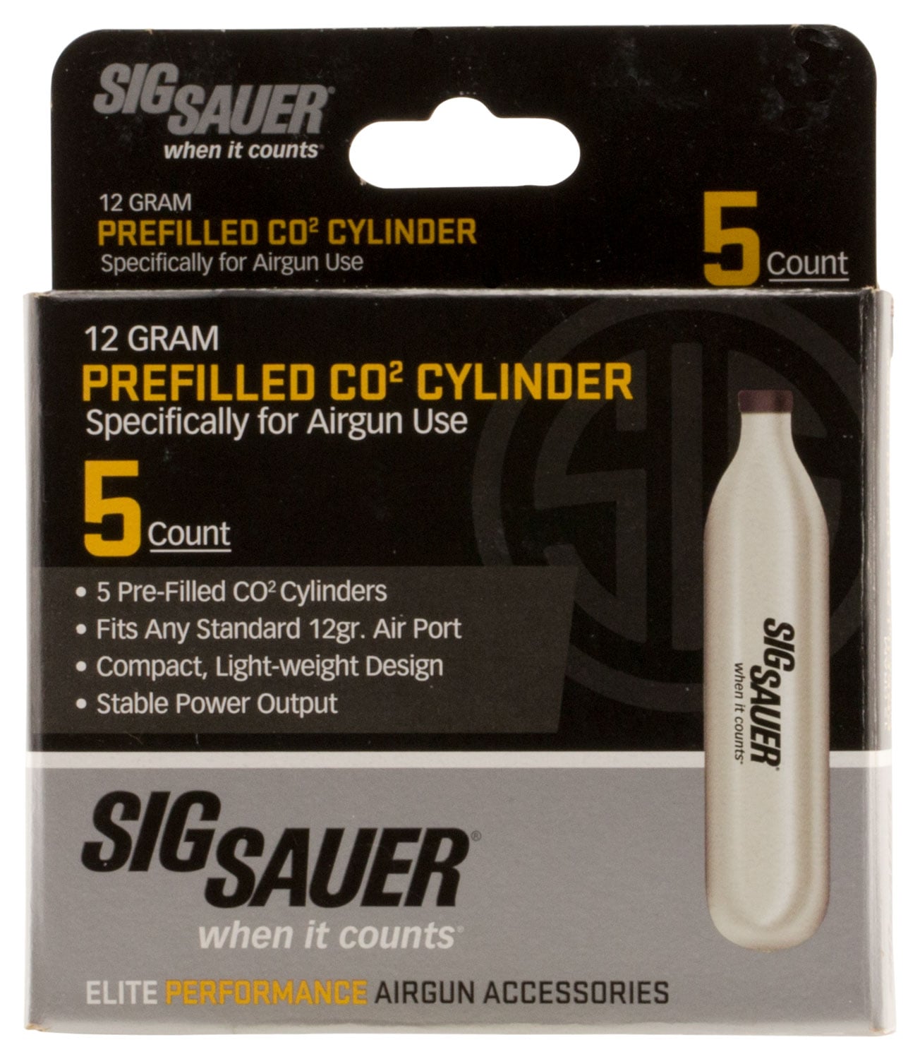 Sig Sauer CO2 Cylinder, 15 g, 5/pack - AC-12-5