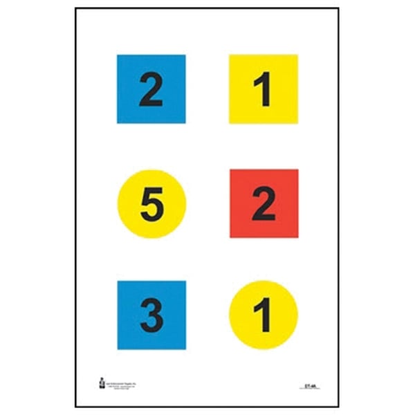 Action Target Discretionary Command Version 4C Training Target 23" x 35", Black/Blue/Red/Yellow