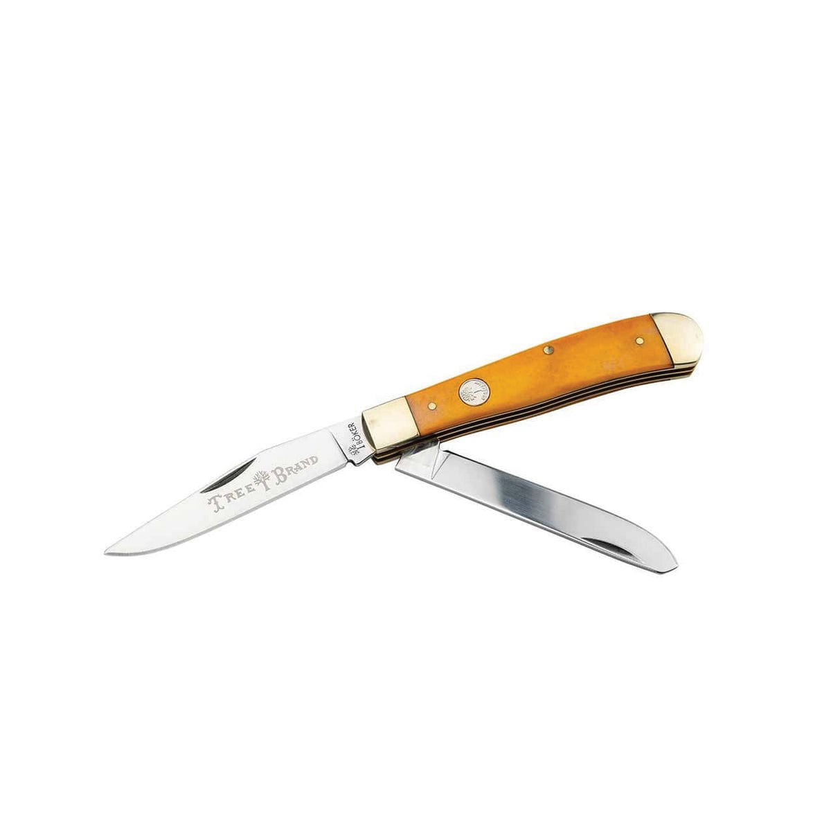 Boker Manufactory Traditional Series 2.0 Trapper Folding Knife Clip Point/Spey, Yellow