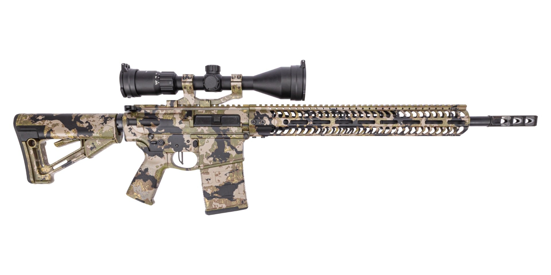 PSA Custom PA10 Gen3 .308 WIN 18" Rifle W/ SIG Sauer Buckmasters 3-9x50 HELLFIRE Illuminated Scope, Wraith Camo