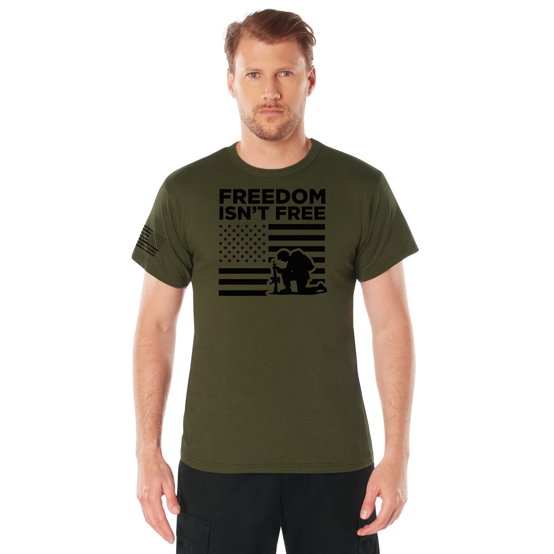 Rothco Freedom Isnt Free T-Shirt - Olive Drab, Small