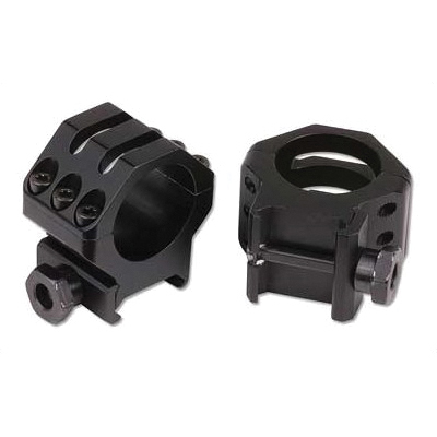 Weaver Low Height 6 Hole 30mm Tactical Rings, Matte Black - 48355