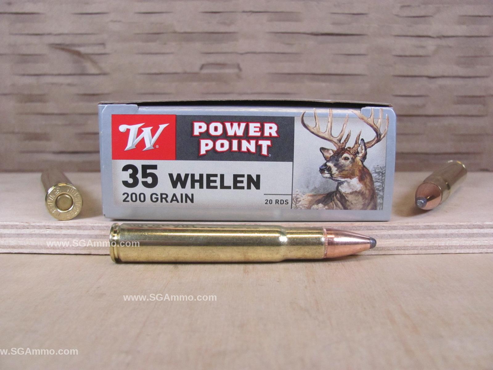 200 Round Case – 35 Whelen 200 Grain Winchester Power Point Ammo – X35W