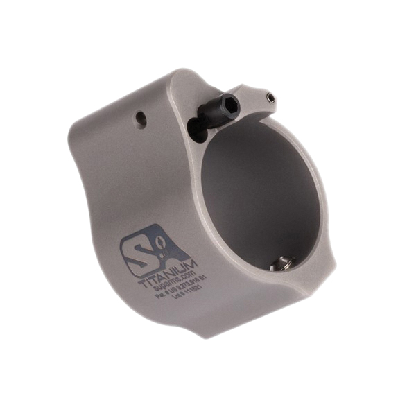 Superlative Arms Solid Set Screw Direct Impingement Adjustable Gas Block 0.936" x 1", Gray