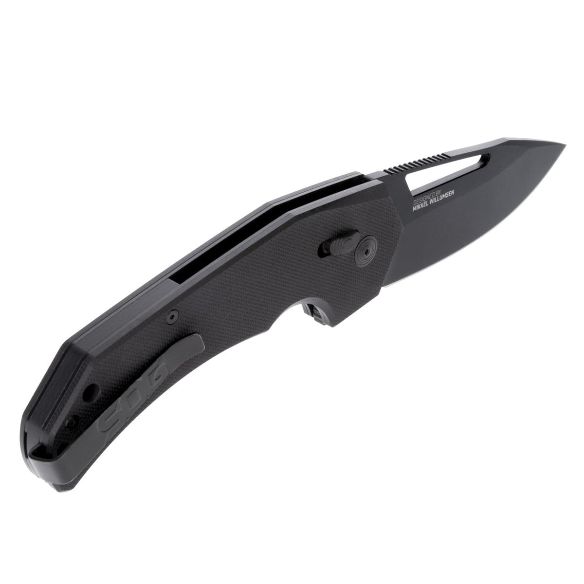 SOG Knives Prohen XR Folding Knife Drop Point Black - Designed for Tactical and EDC Applications - SOG-12-25-01-57