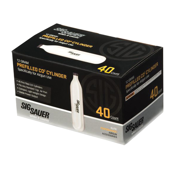 Sig Sauer 12 g Co2 Cartridge, Pack of 40
