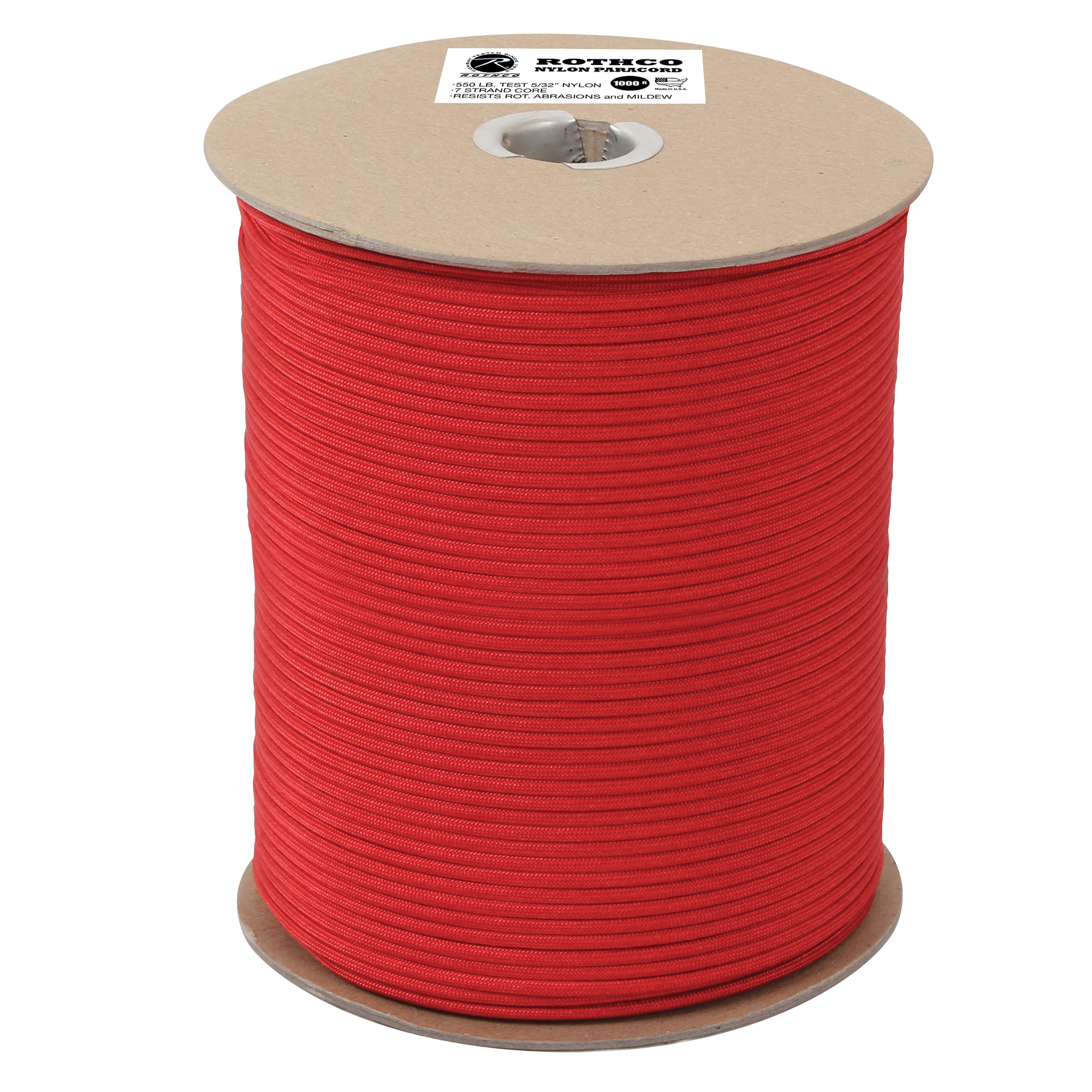 Rothco Nylon Paracord 550Lb 1000 Foot Spool - Red